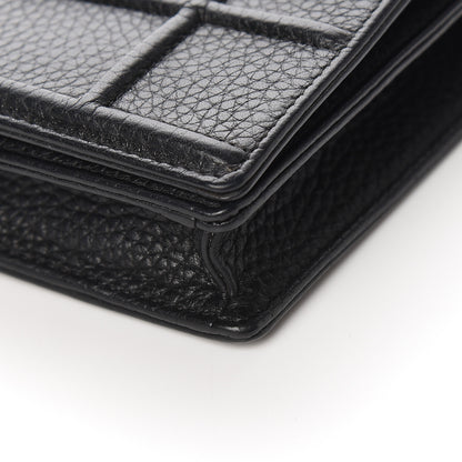Christian Dior Grained Calfskin Diorama Wallet on Chain Pouch Black 11 of 13