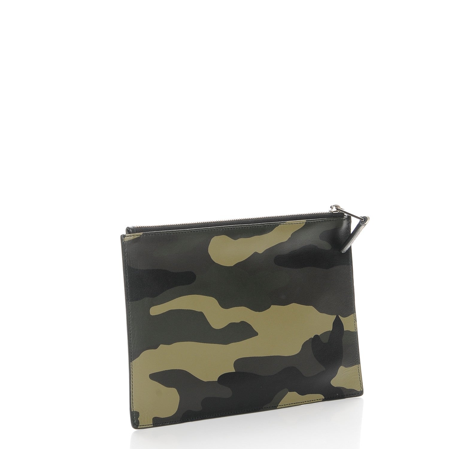 Christian Dior HOMME Coated Canvas Embroidered Camoflage Flat Pouch Green White 3 of 8