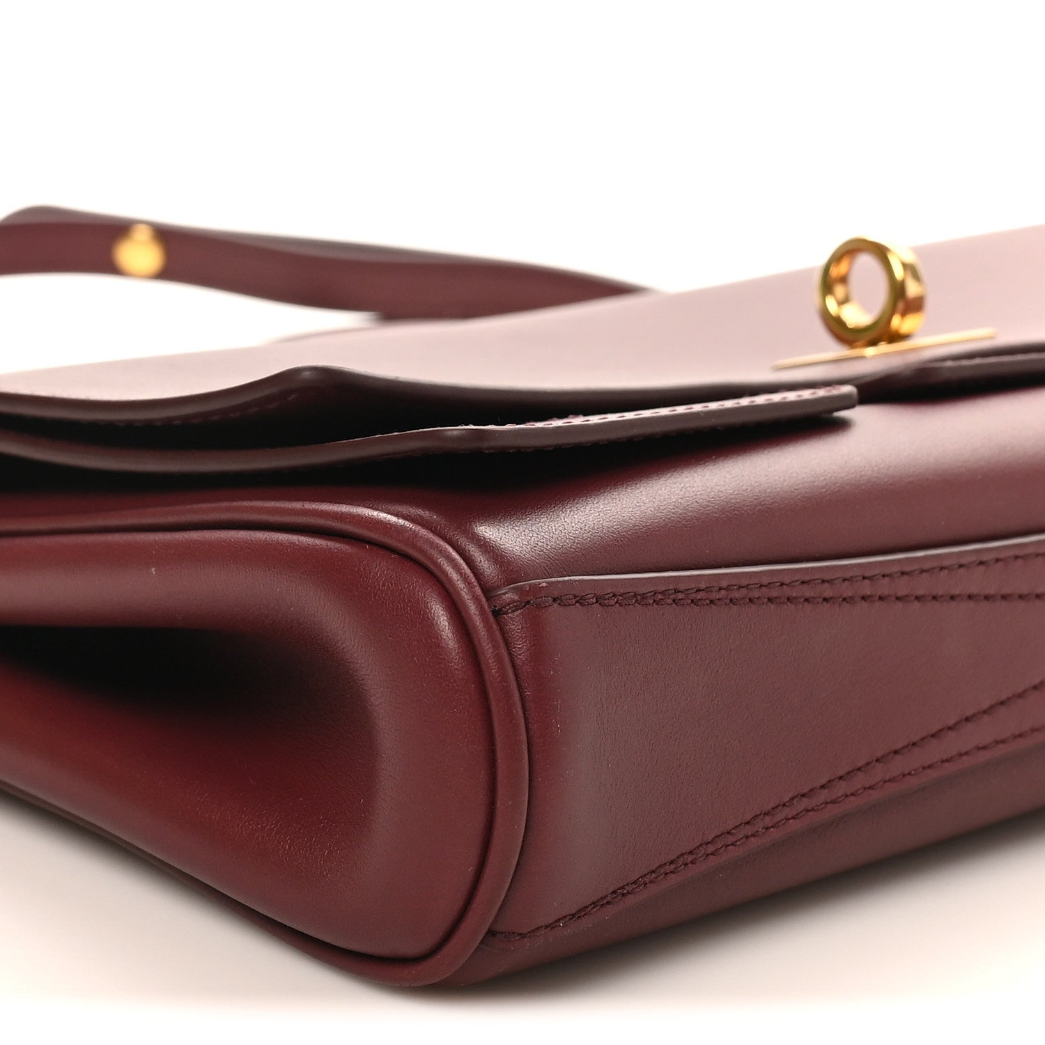 Balenciaga Smooth Calfskin Small Bel Air Clutch On Strap Dark Burgundy Dark Burgundy 9 of 10