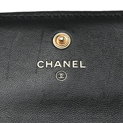 Chanel Lambskin Quilted Chanel 19 Flap Wallet Black 6 of 8