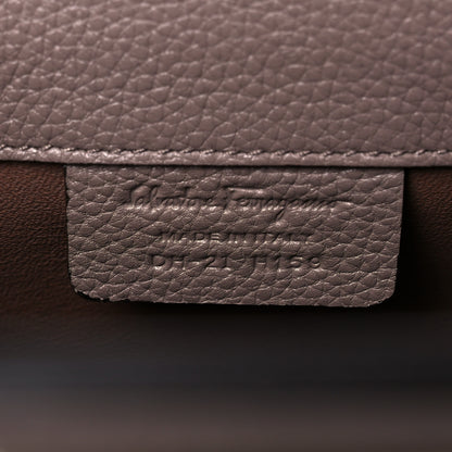 Salvatore Ferragamo Calfskin Studio Bag Caraway Seed 7 of 13