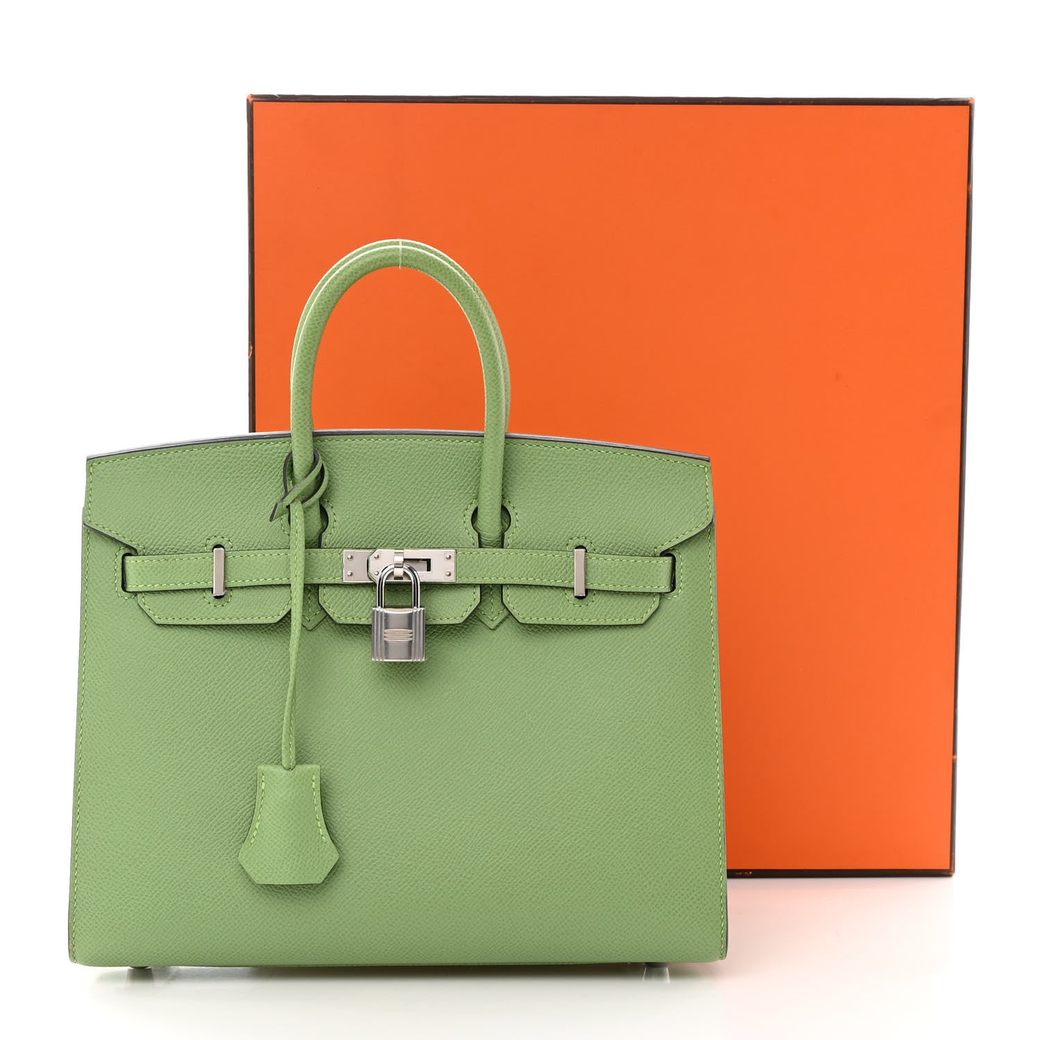 Hermes Epsom Birkin Sellier 25 Vert Criquet 11 of 11
