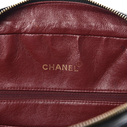 Chanel Lambskin Chevron Quilted Shoulder Bag Black 5 of 12