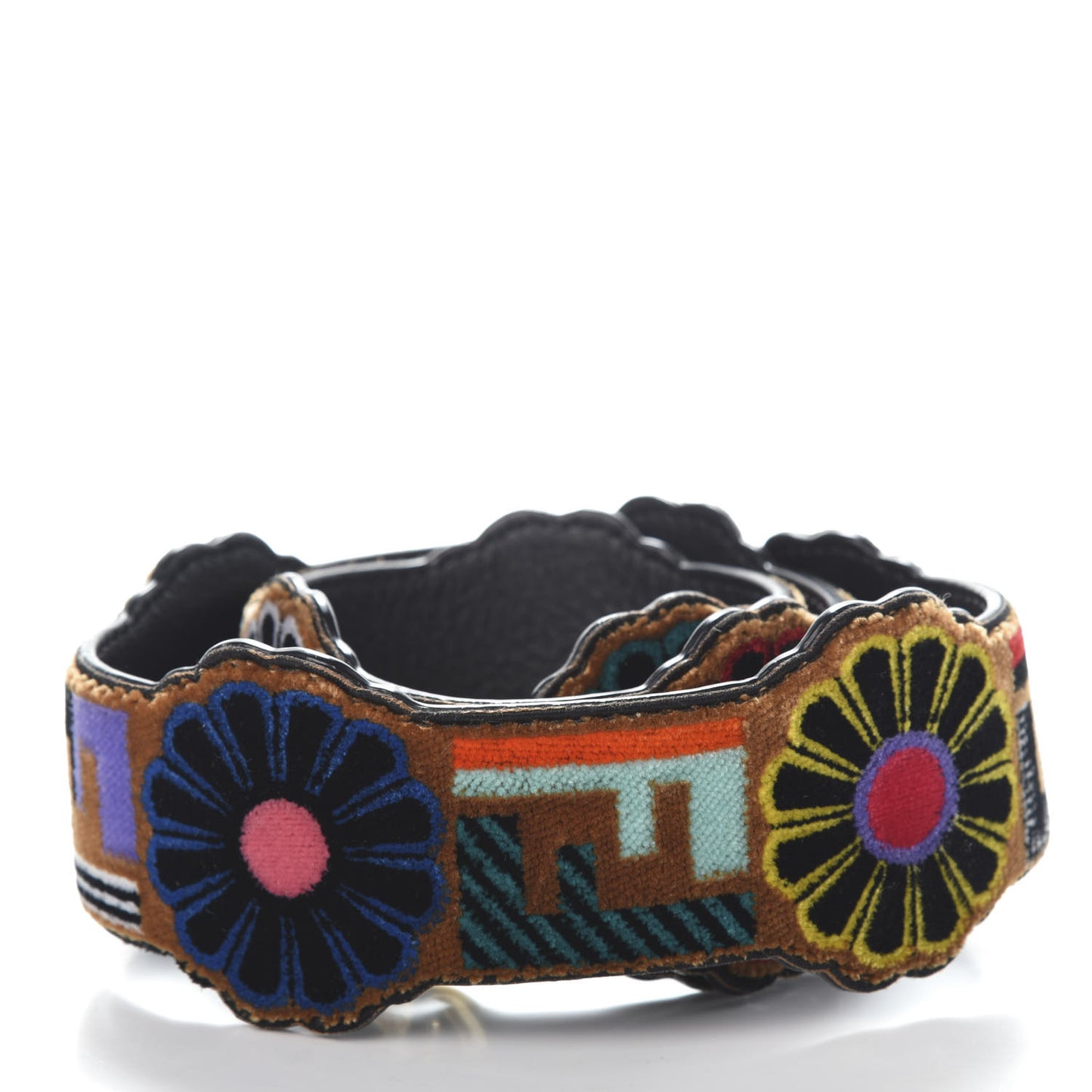 Velvet Vitello Dolce Fun Fair Embroidered Strap You Tobacco Multicolor