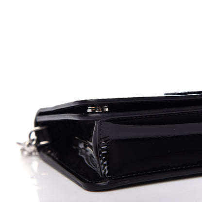 Miu Miu Vernice Crystal Logo Crossbody Black 8 of 11