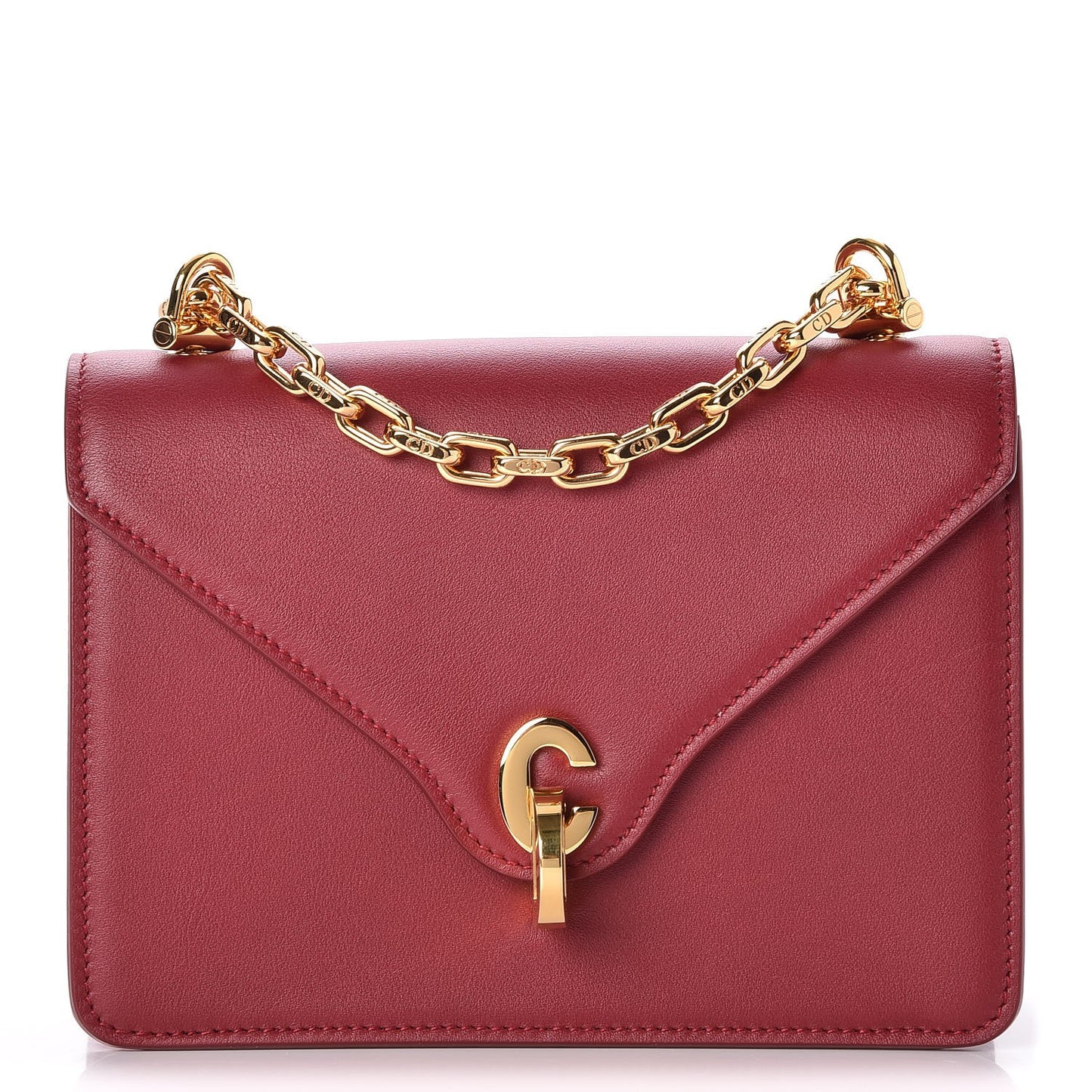 Smooth Calfskin Mini C'est Flap Bag Red