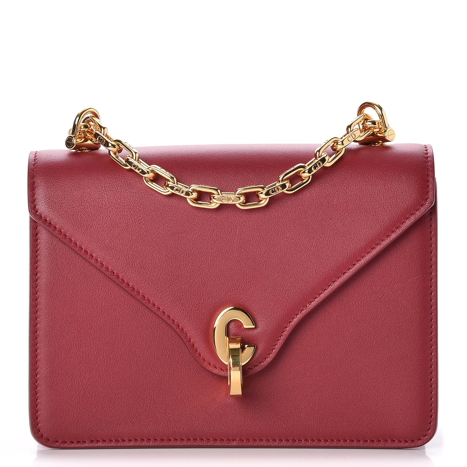 Christian Dior Smooth Calfskin Mini C'est Flap Bag Red 1 of 10