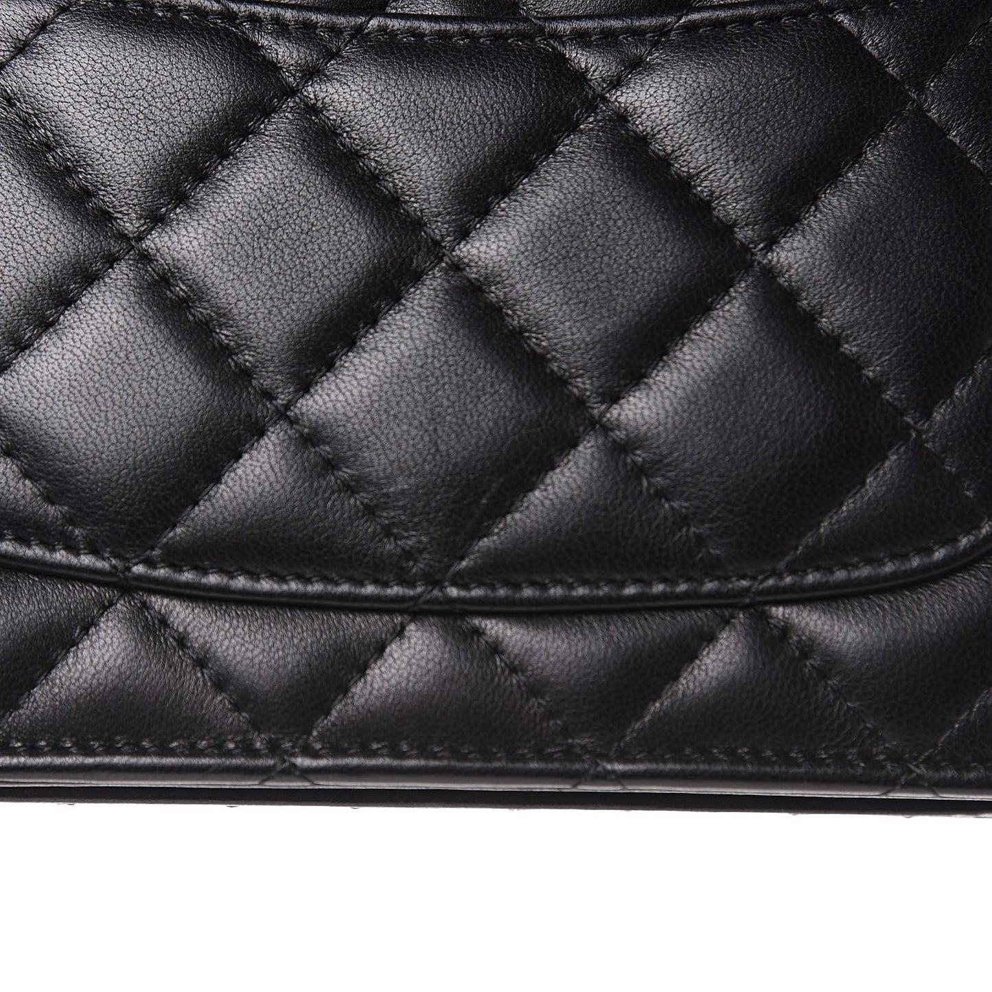 Lambskin Quilted Egyptian Amulet Wallet On Chain WOC Black