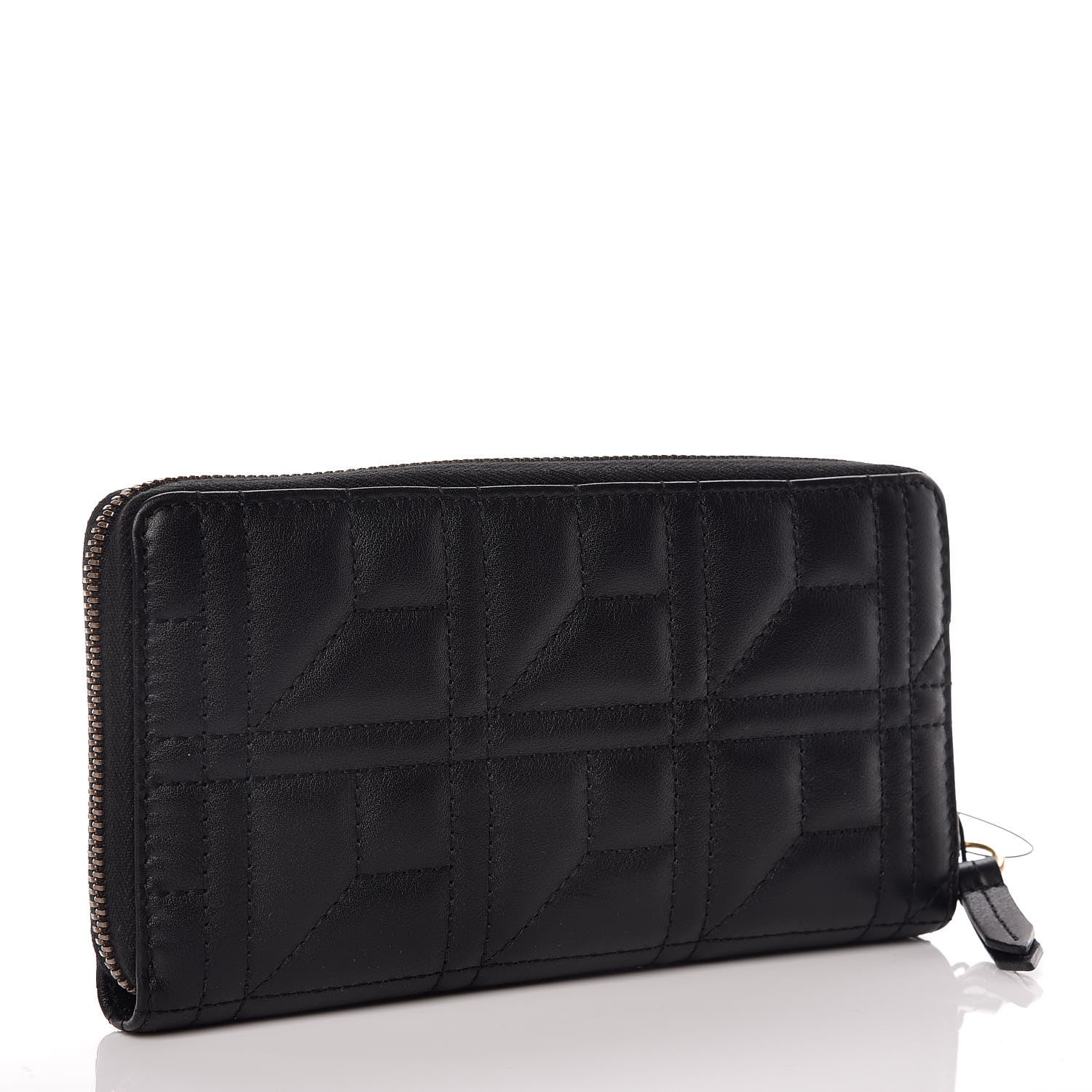 Gucci Calfskin Matelasse Pearly GG Marmont Zip Around Wallet Black 3 of 10