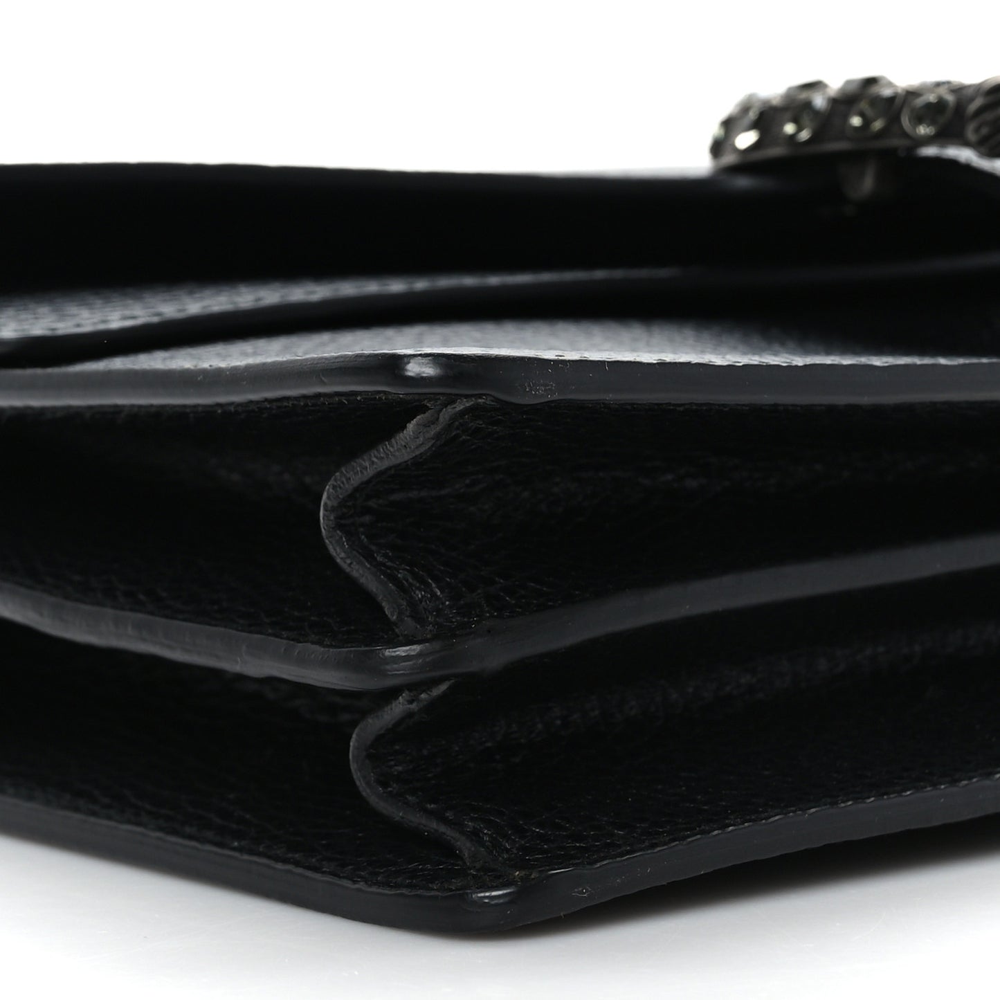 Pebbled Calfskin Small Dionysus Shoulder Bag Black