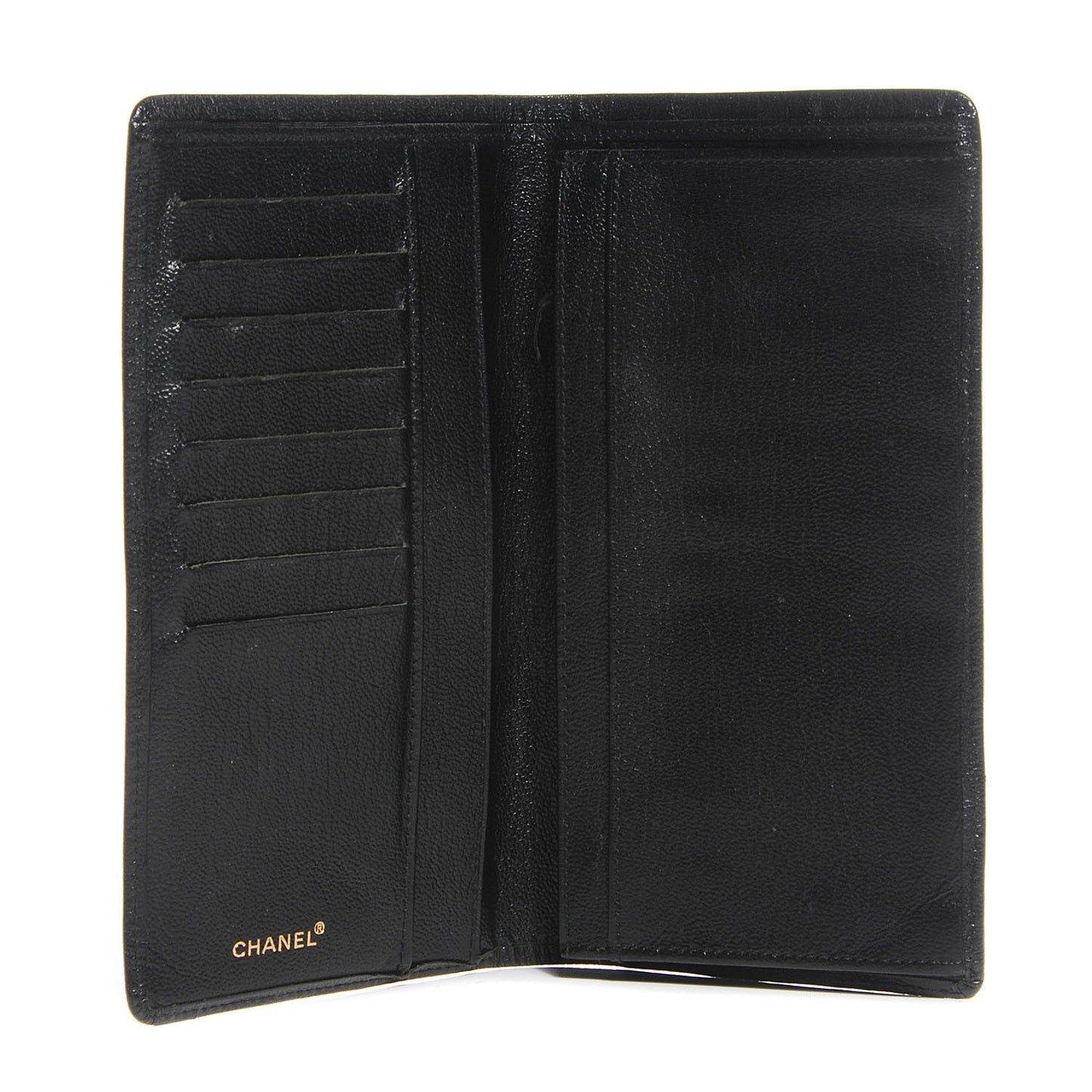 Goatskin CC Yen Wallet Black