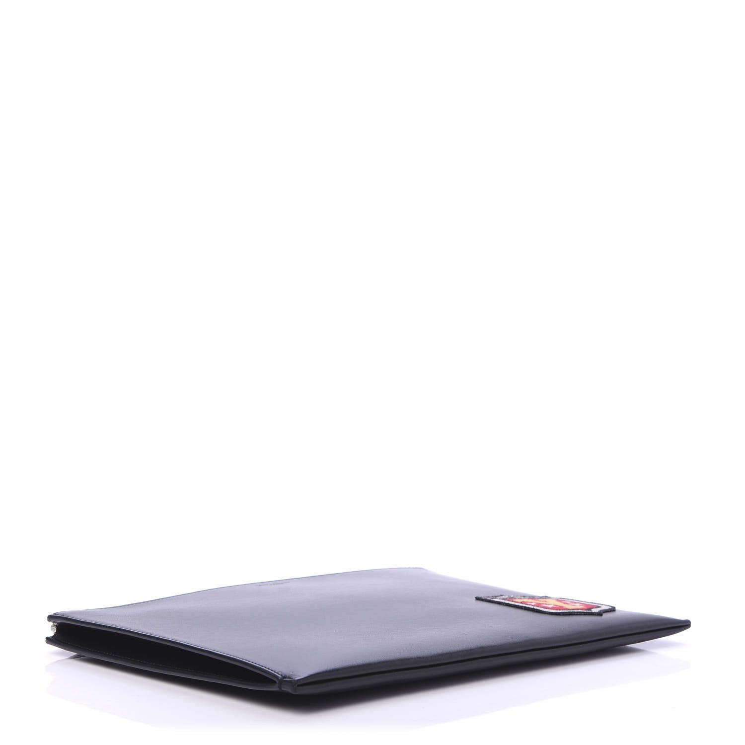Saint Laurent Calfskin Embroidered iPad Pouch Black 4 of 10