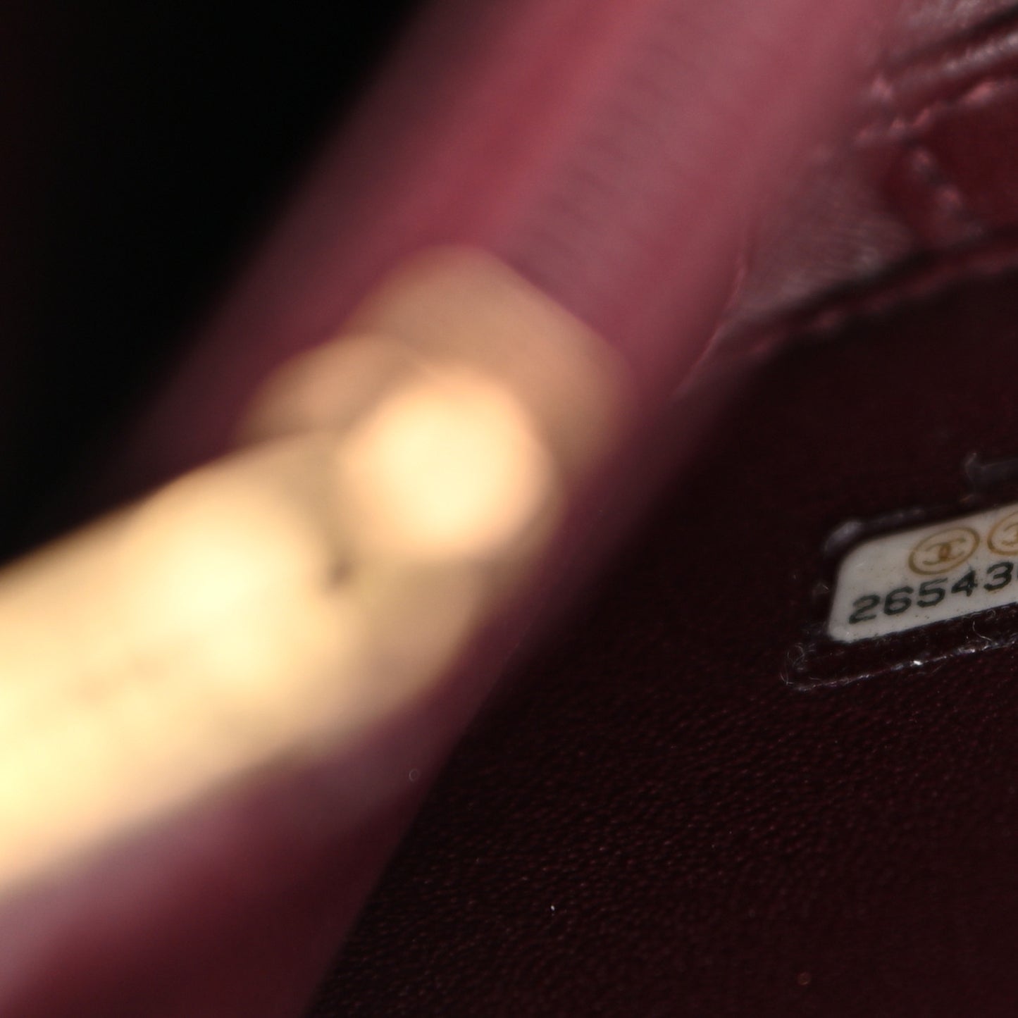 Iridescent Caviar Quilted Medium CC Filigree Vanity Case Burgundy