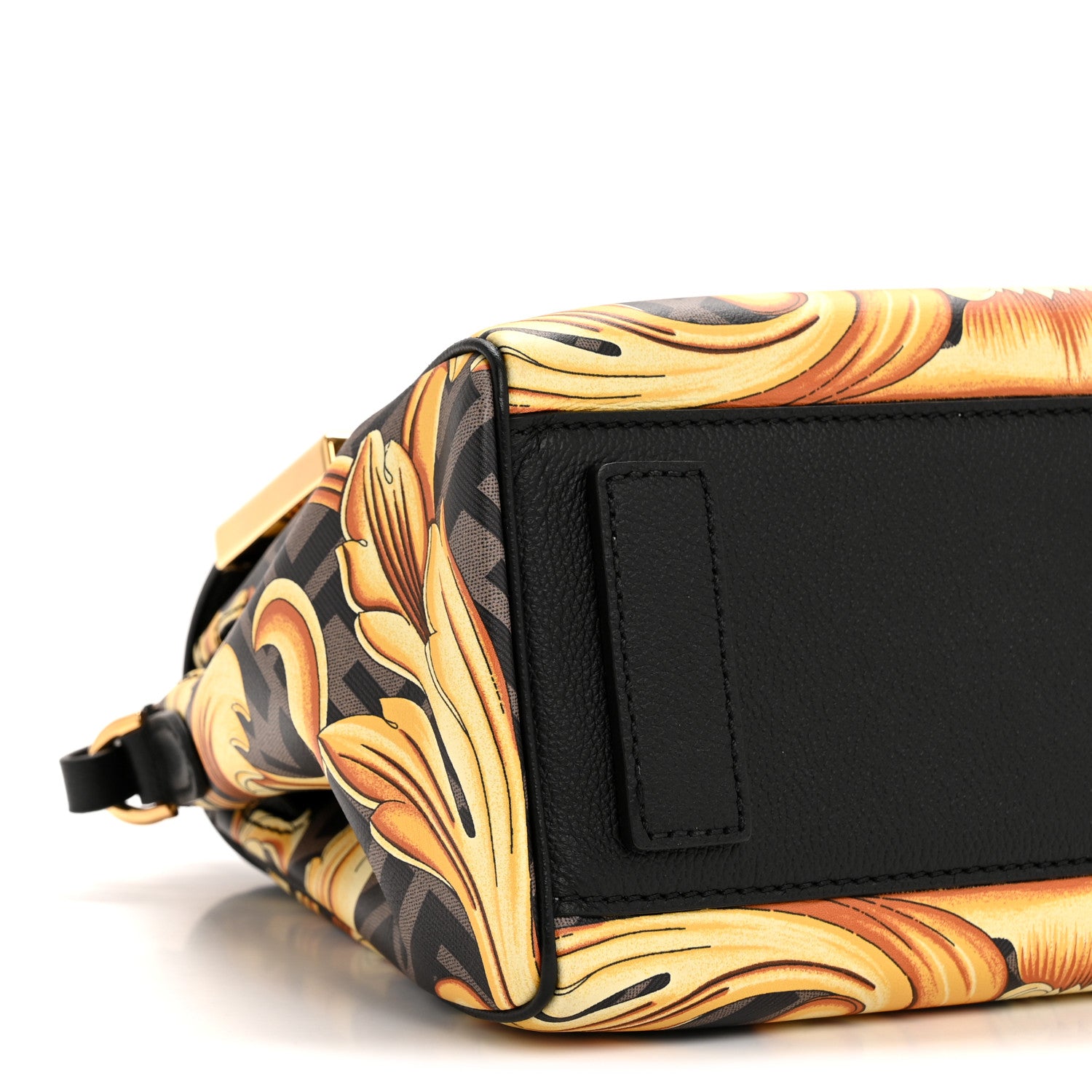 Versace X FENDI Grained Calfskin Fendace La Medusa Medium Top Handle Bag Black Multicolor 9 of 13