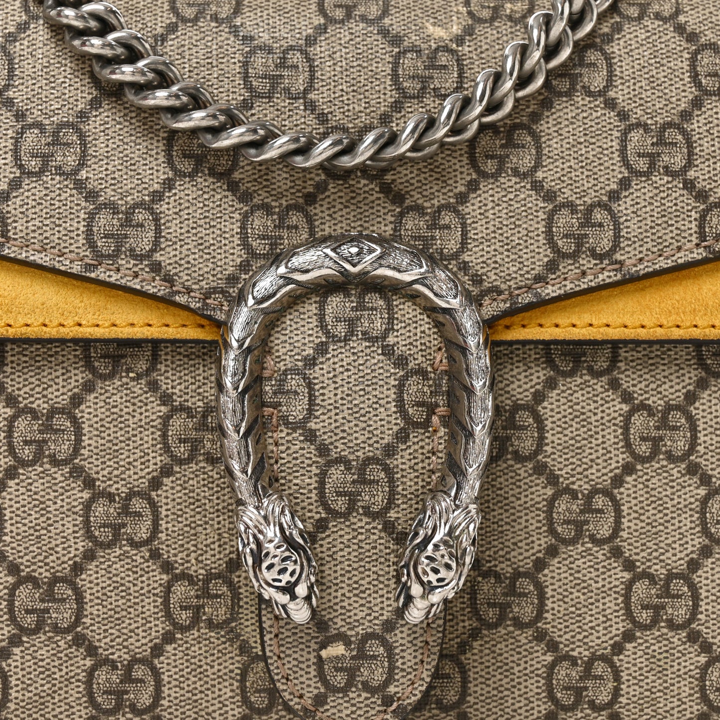 GG Supreme Monogram Mini Dionysus Shoulder Bag Yellow