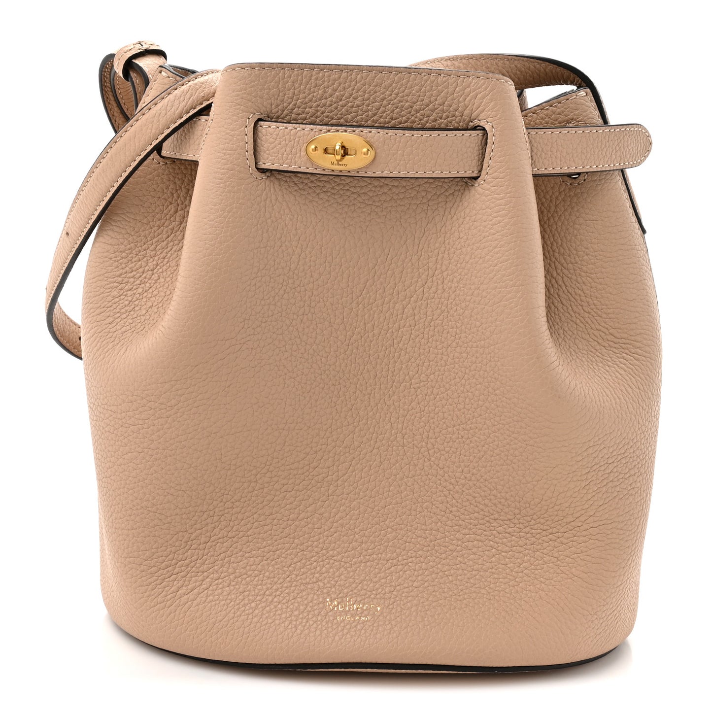 Small Classic Grain Calfskin Small Abbey Bucket Bag Rosewater