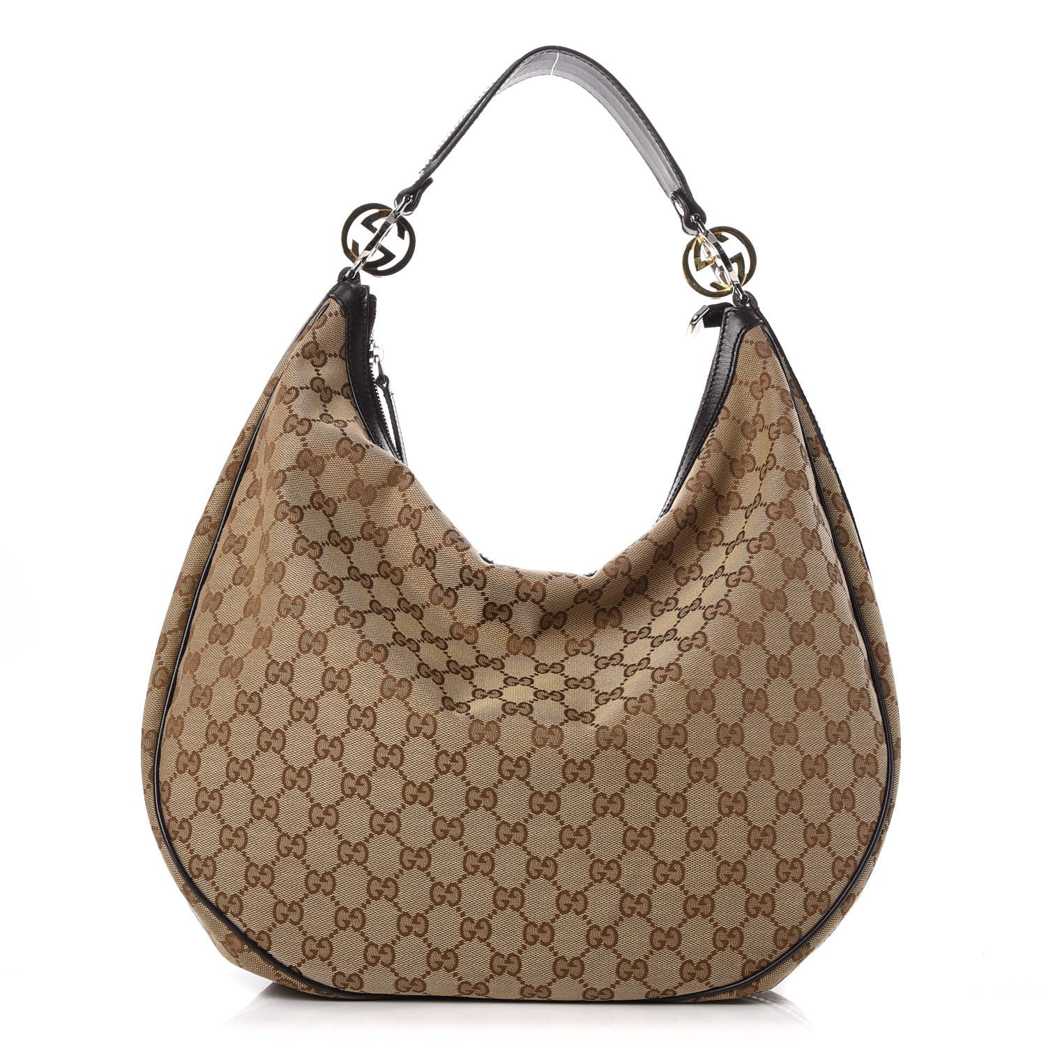 Gucci Monogram Large GG Twins Hobo Dark Brown 1 of 8