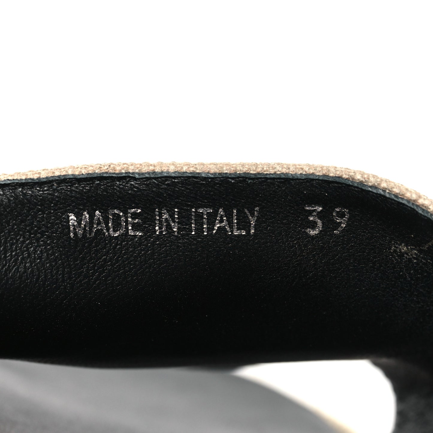 Canvas Logo Espadrilles Sandals 39 Beige Black