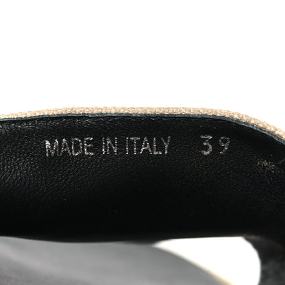 Prada Canvas Logo Espadrilles Sandals 39 Beige Black 8 of 9