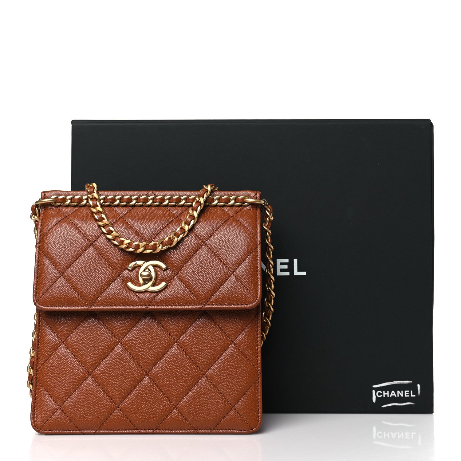 Chanel Caviar Quilted Multi Chain Backpack Light Brown 10 of 10