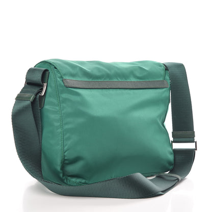 Prada Nylon Vela Saffiano Messenger Bag Oleandro 3 of 9