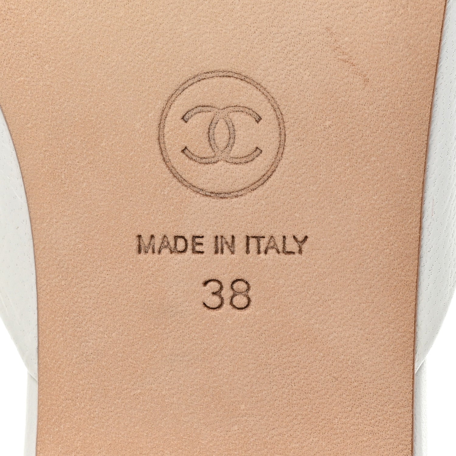 Chanel Lambskin CC Mules 38 White 6 of 11