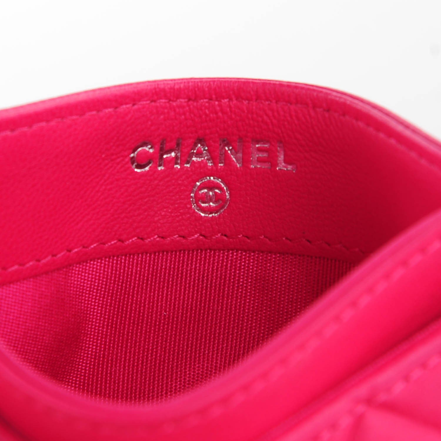 Chanel Lambskin Quilted Diamond CC Card Holder 6 of 8