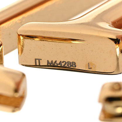 Louis Vuitton Metal Louise Hoop Earrings Gold 4 of 5