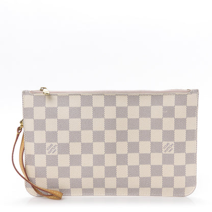 Louis Vuitton Damier Azur Neverfull MM GM Pochette Rose Ballerine 1 of 9