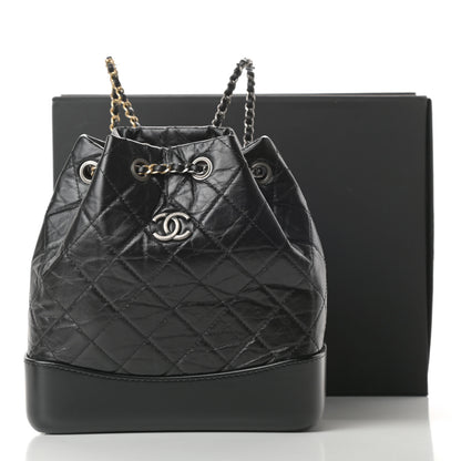 Chanel Aged Calfskin Quilted Small Gabrielle Backpack Black 11 of 11