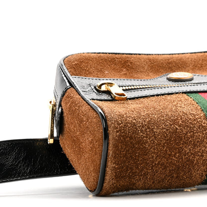Gucci Suede Small Ophidia Belt Bag 85 34 Brown 4 of 16