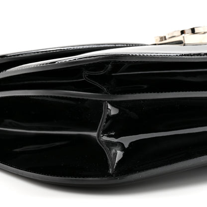 Salvatore Ferragamo Patent Jody Shoulder Bag Black 18 of 19