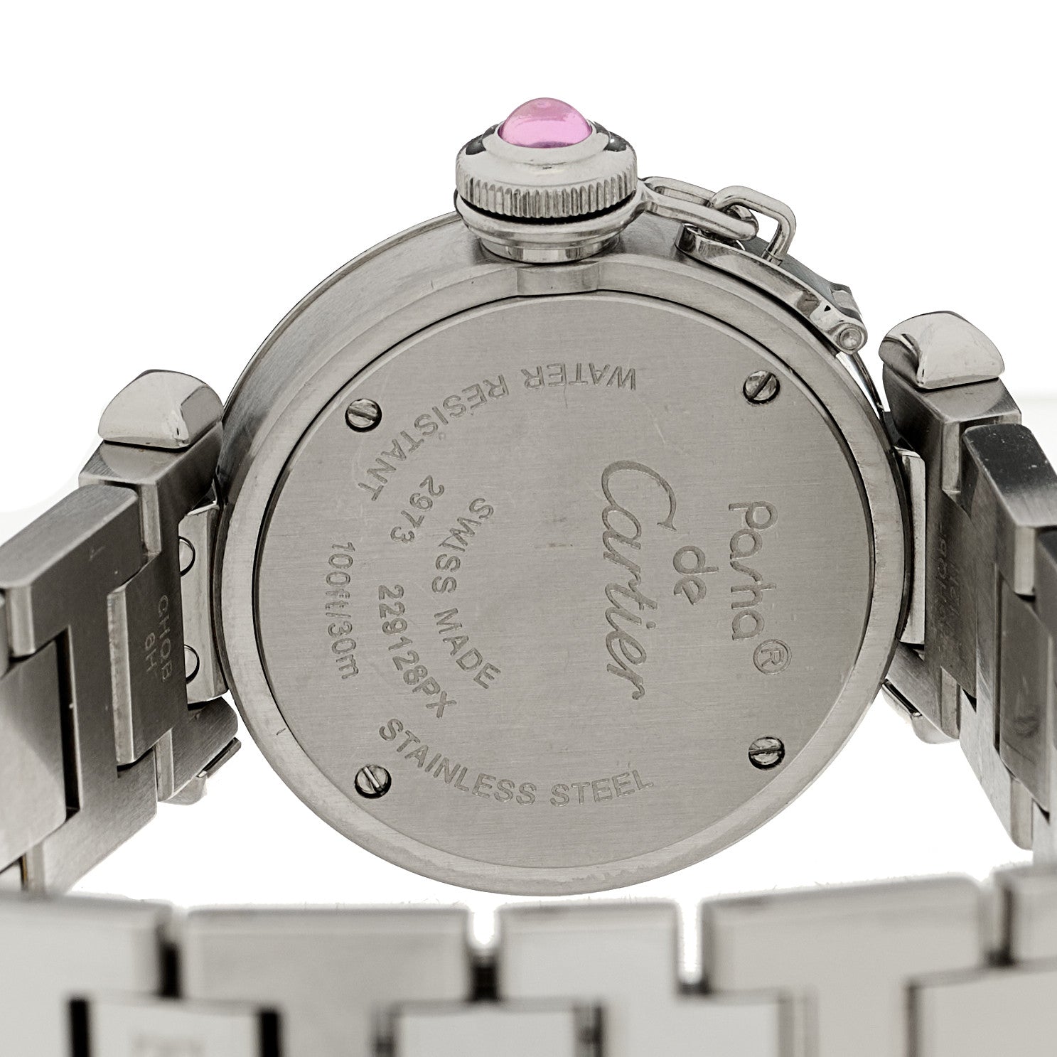 Cartier Stainless Steel 27mm Miss Pasha Quartz Watch Pink 4 of 4
