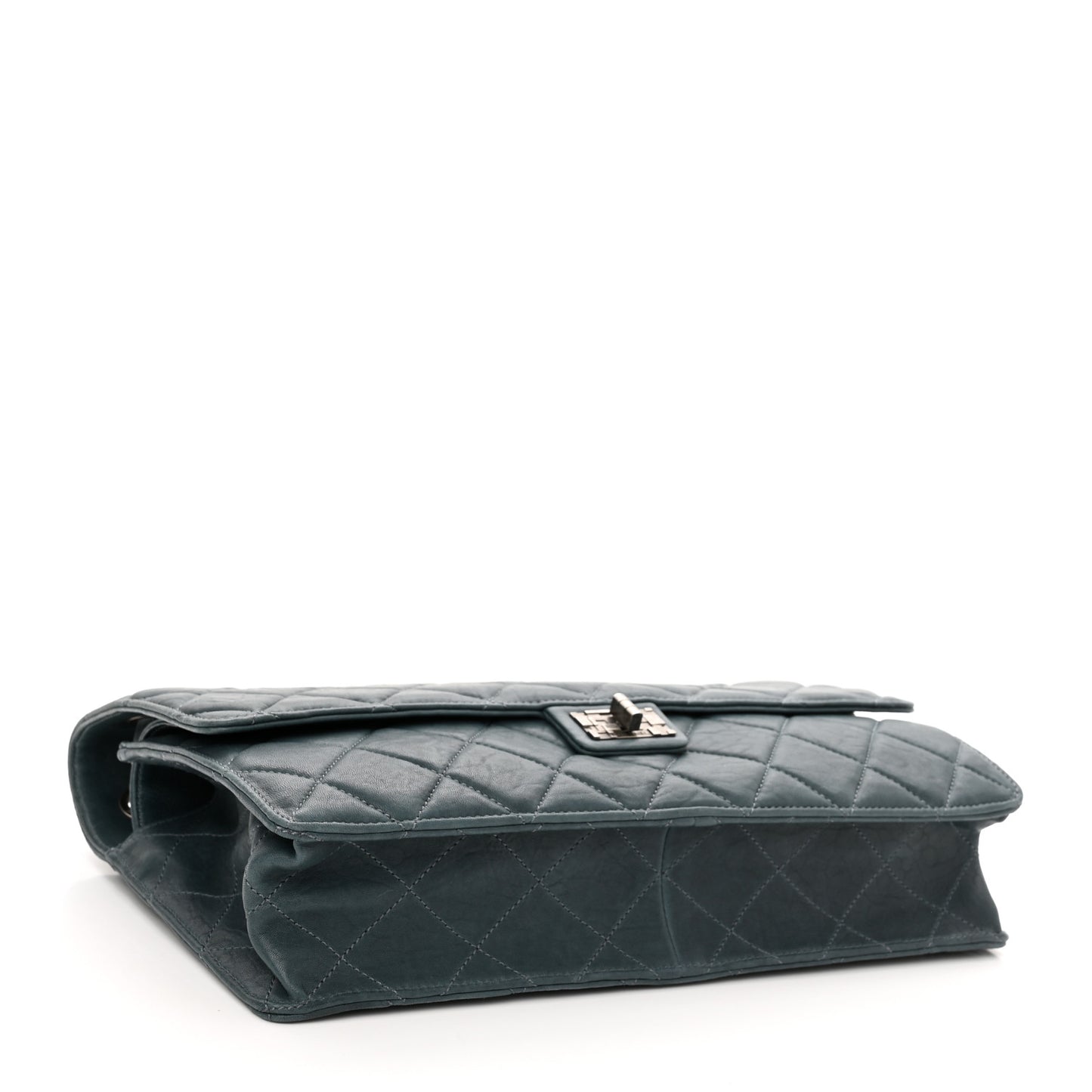 Washed Lambskin Quilted Maxi Take Away Flap Turquoise