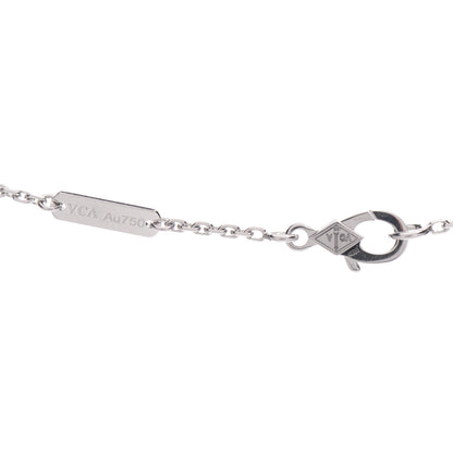 Van Cleef & Arpels 18K White Gold Mother of Pearl Vintage Alhambra Pendant Necklace 4 of 5