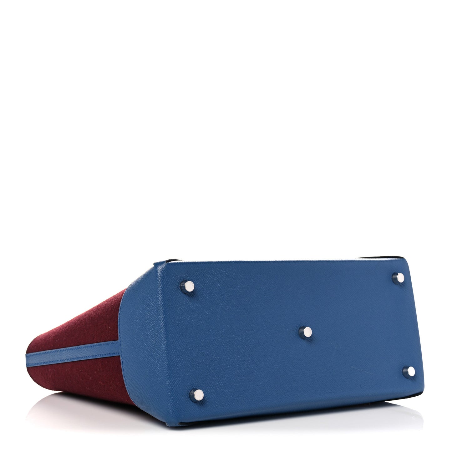 Felt Epsom Maxibox Cabas 30 Bordeaux Bleu Agate