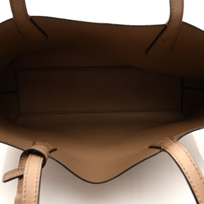 Burberry Grainy Calfskin Haymarket Check Small Reversible Tote Mid Camel 5 of 10