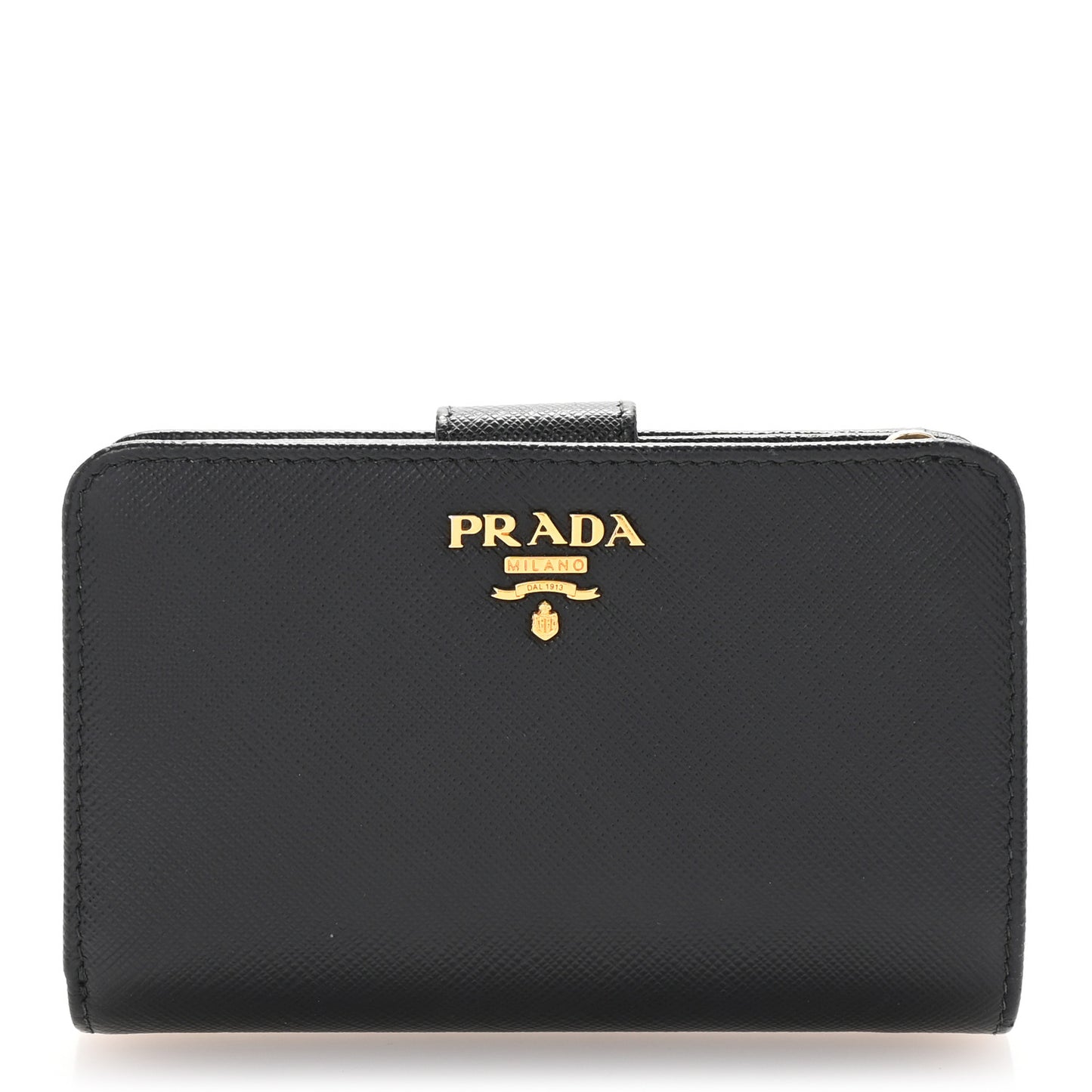 Saffiano Metal Compact Wallet Black