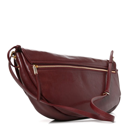 Celine Shiny Lambskin Soft Triomphe Half Moon Bag Syrah 3 of 9