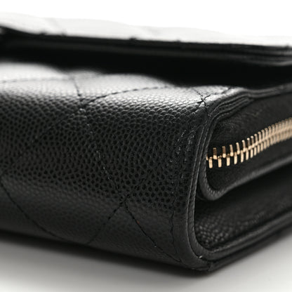 Chanel Caviar Quilted Phone Holder Wallet on Removable Chain Black 12 of 13