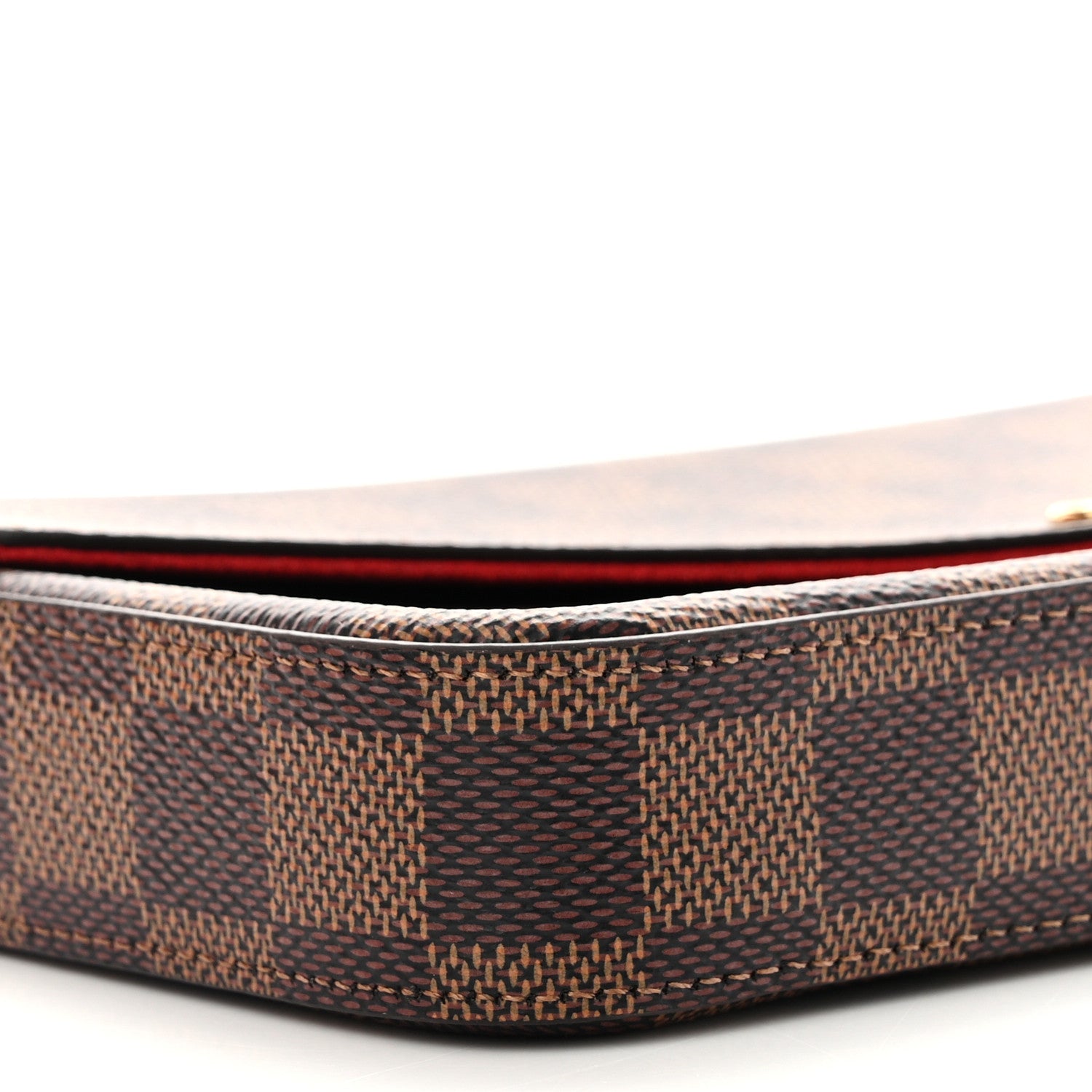 Louis Vuitton Damier Ebene Pochette Felicie Chain Wallet 9 of 11