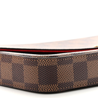 Louis Vuitton Damier Ebene Pochette Felicie Chain Wallet 9 of 11