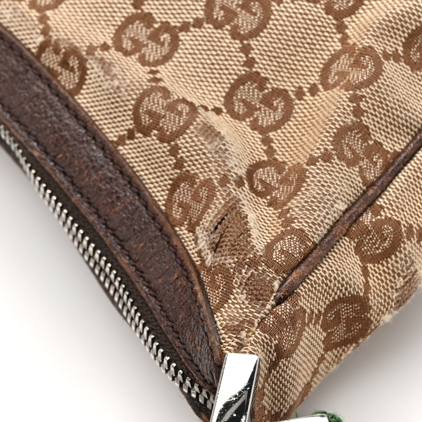 Monogram Web Medium Half Moon Hobo Dark Brown