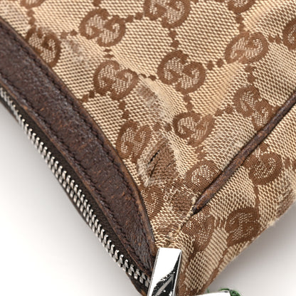 Gucci Monogram Web Medium Half Moon Hobo Dark Brown 12 of 18