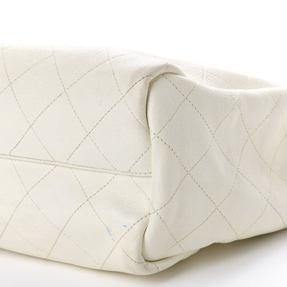 Chanel Caviar Stitched Large Shopping Tote White 8 of 14