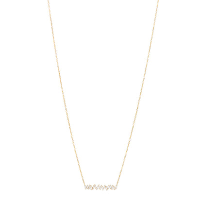 Suzanne Kalan 18K Yellow Gold Diamond Classic Fireworks Bar Necklace 1 of 6