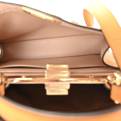 Fendi Vitello Seta Nappa Bi-Color Small Peekaboo I SEE U Satchel Clementine Rose Ghianda 6 of 9