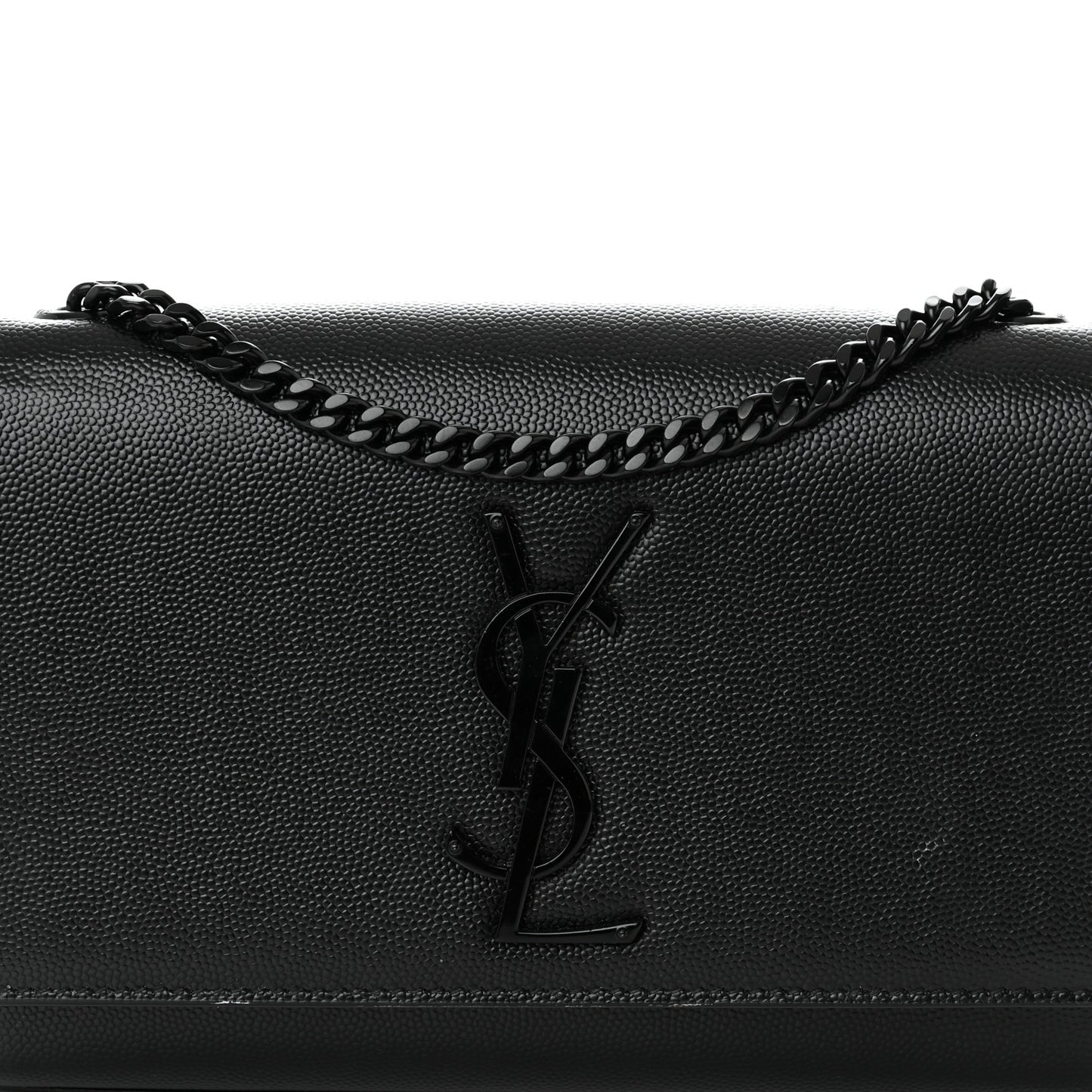 Grain De Poudre Small Monogram Monochrome Kate Satchel Black