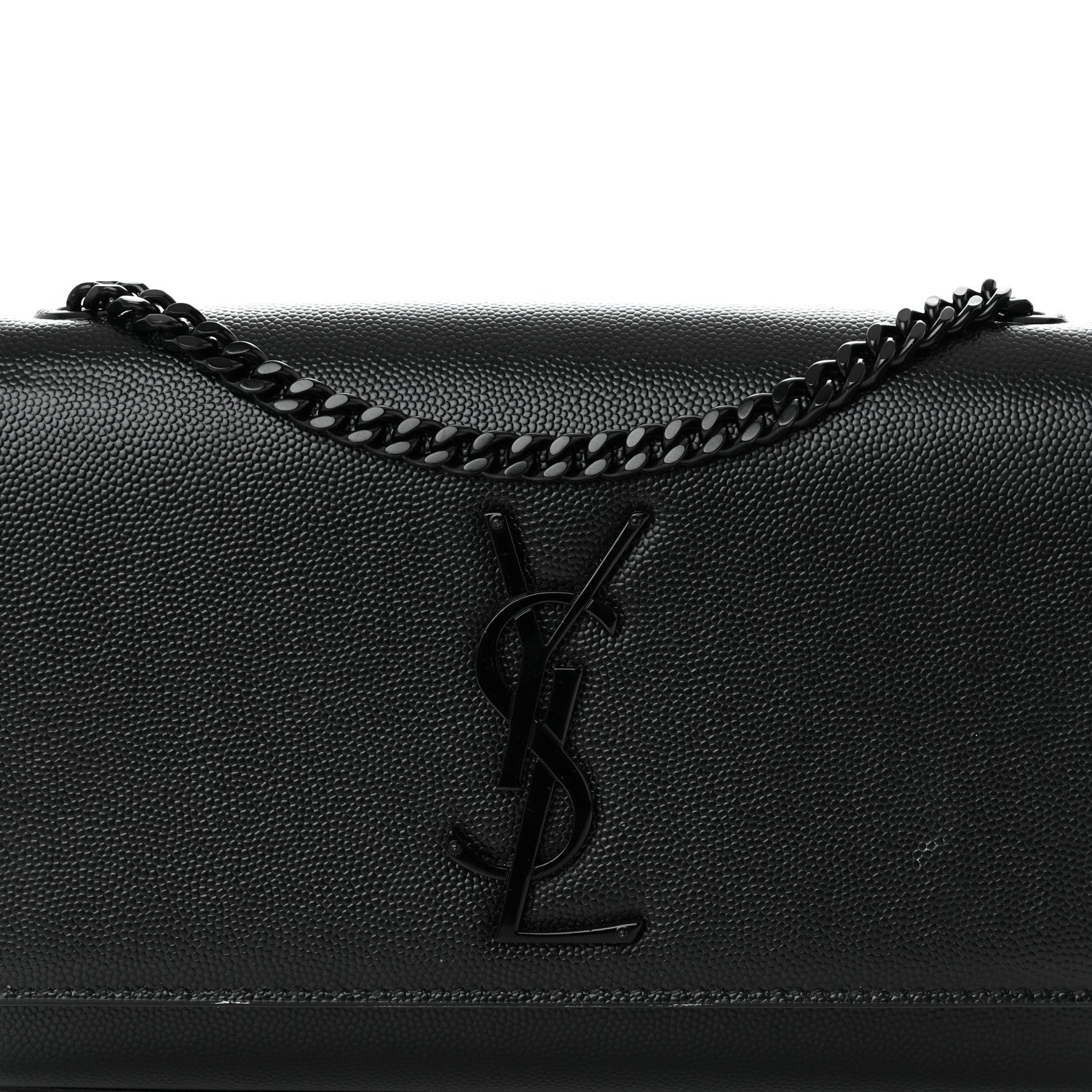 Saint Laurent Grain De Poudre Small Monogram Monochrome Kate Satchel Black 9 of 15