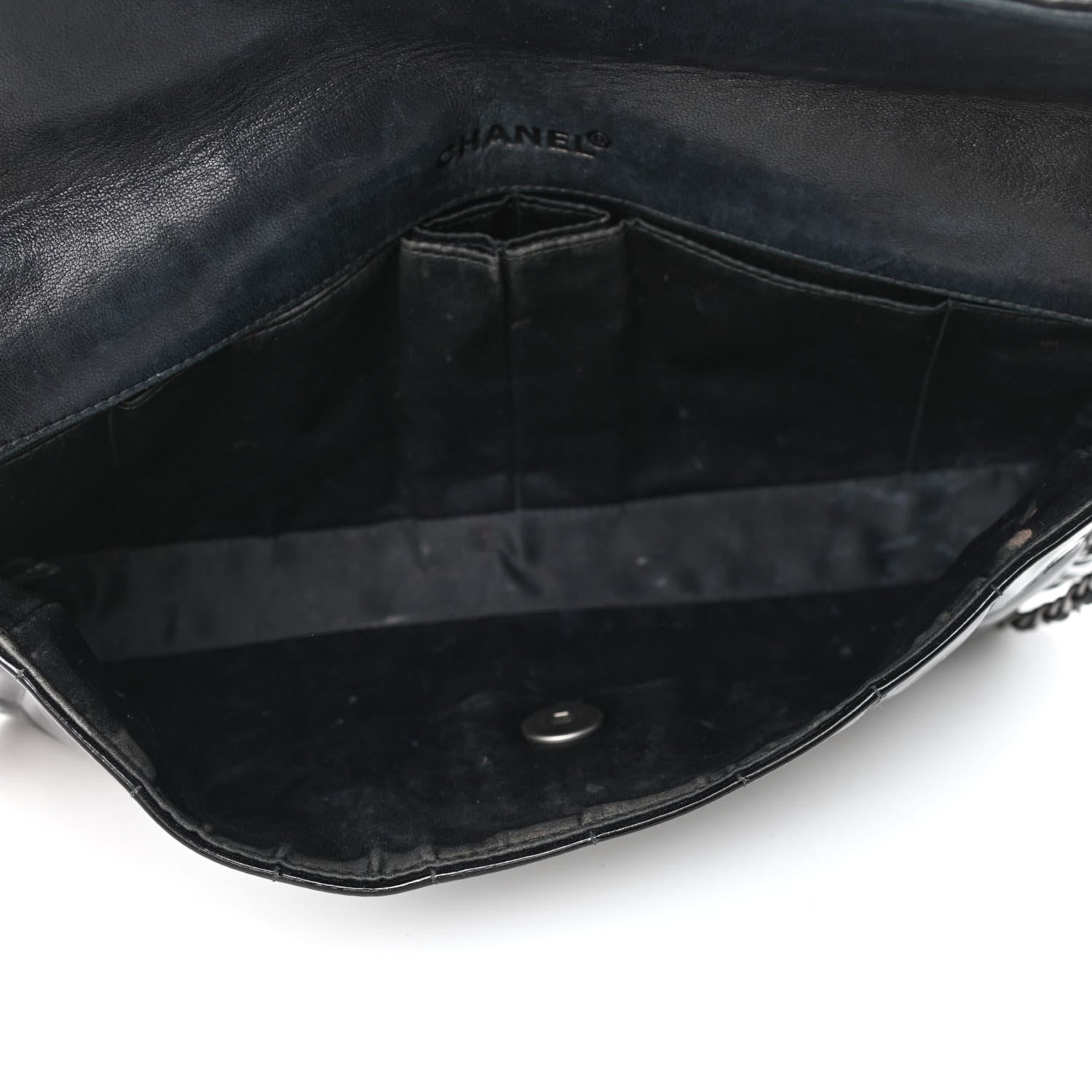 Chanel Patent Quilted East West Chocolate Bar Flap Black 4 of 6